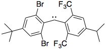 2,6-dibromo-4-tert-butyl-2′,6′-bis(trifluoromethyl)-4′-isopropyldiphenylcarbene